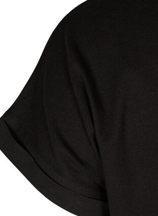 T-shirt en mélange coton, Black, Packshot image number 3