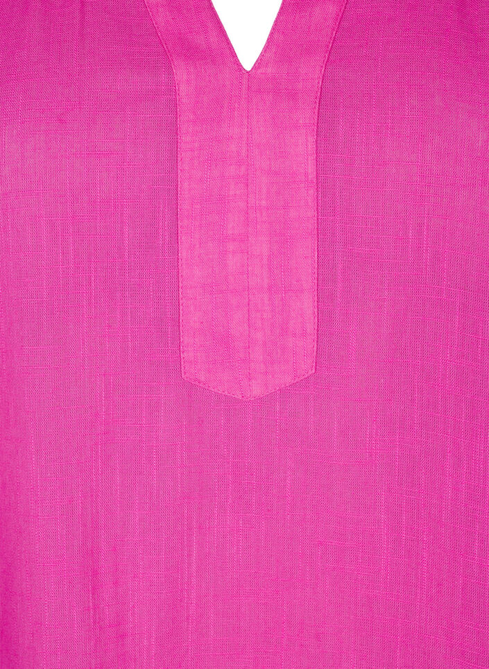 Katoenen tuniek met V-hals, Roze, Packshot image number 2