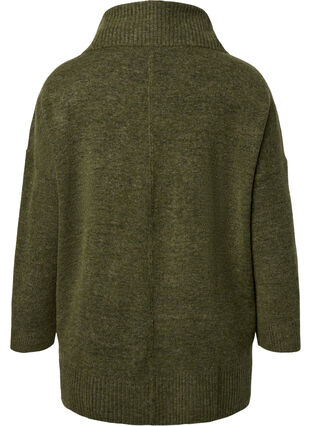 Pull en tricot mélangé avec col roulé, Winter Moss Mel., Packshot image number 1
