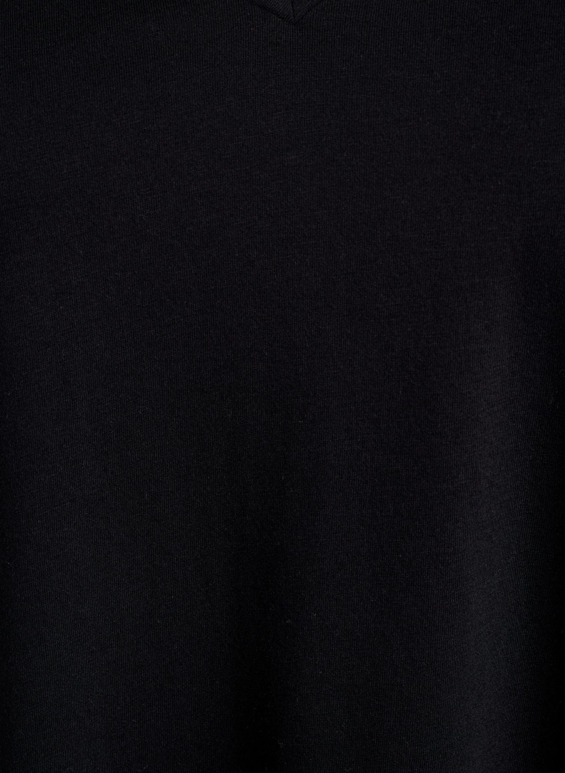 ZizziFLASH - 2-pack T-shirts met V-hals, Black/Black, Packshot image number 2