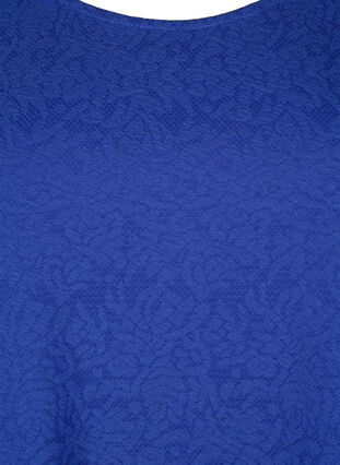 Blouse met lange mouwen en textuur, Deep Ultramarine, Packshot image number 2