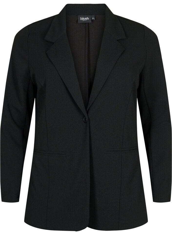 Blazer met zakken, Black, Packshot image number 0