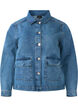 Denim overhemdjasje met zakken, Blue Denim, Packshot image number 0