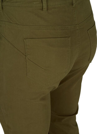 Denim capri broek met klinknagels, Green, Packshot image number 3
