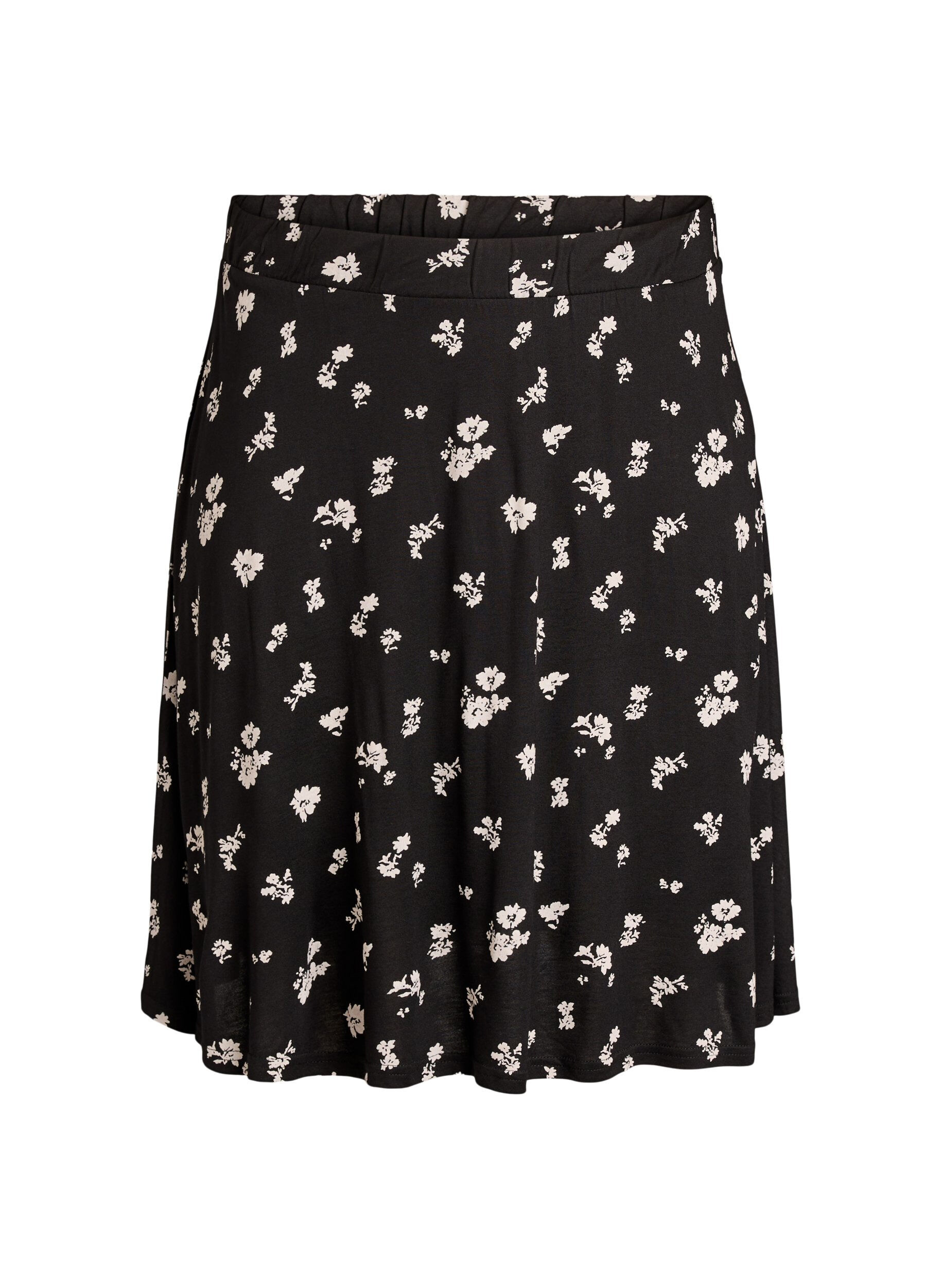 Zizzi2-pack jupes patineuse en viscose, Noir, Packshot image number 2