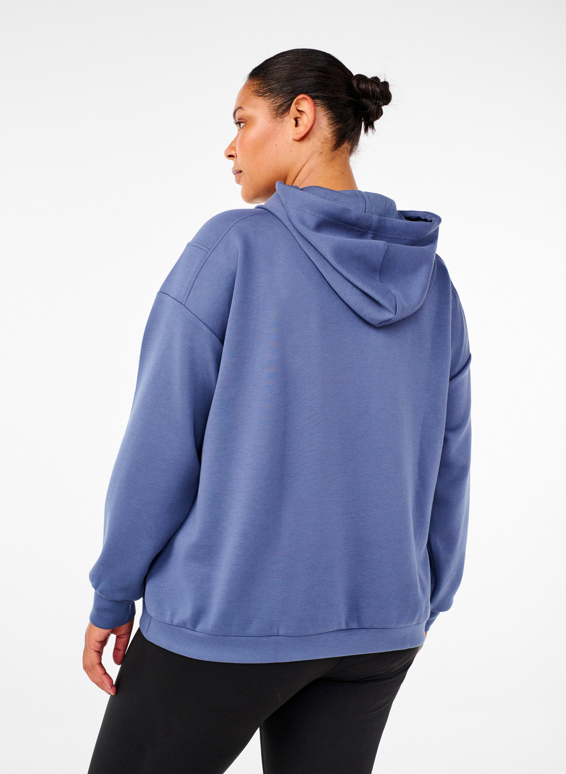 ZizziSportieve hoodie, Vintage Indigo, Model image number 1