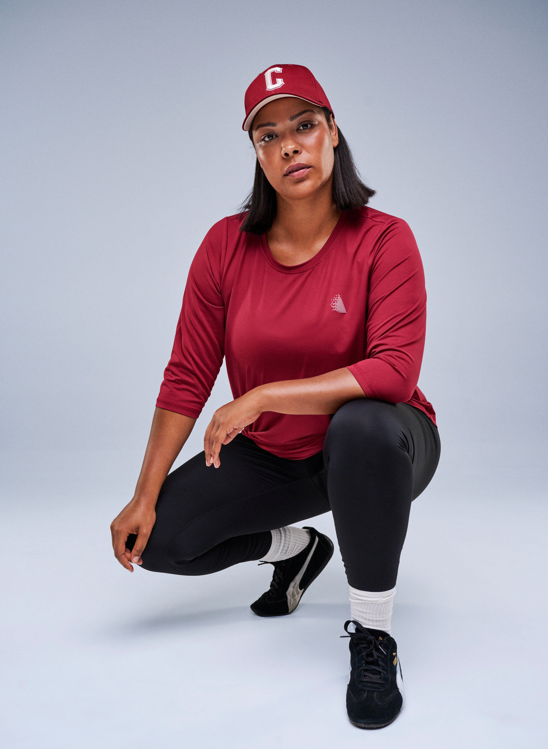 Training blouse met 3/4 mouwen