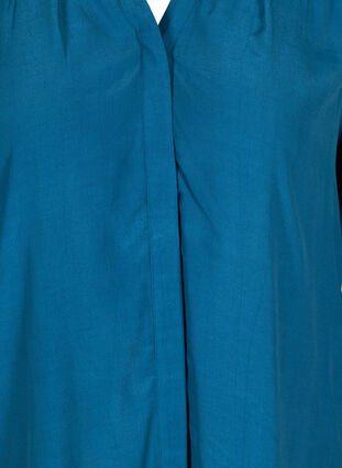 Viscose tuniek met parels, Moroccan Blue, Packshot image number 2
