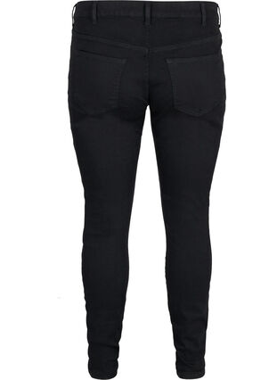 Super slim fit Amy jeans met elastiek in de taille, Black, Packshot image number 1