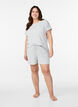 Gestreepte pyjamashorts met hoge taille, LGM Stripe, Model image number 3