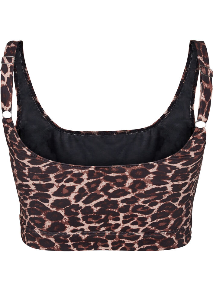 Bedrukte bikinitop met verstelbare bandjes, Autentic Leopard, Packshot image number 1