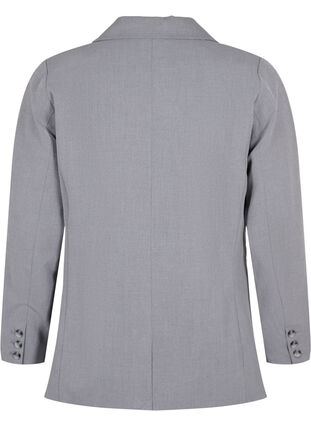 Blazer simple avec poches, Medium Grey Melange, Packshot image number 1