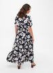 FLASH - Maxi rok in viscose met smokwerk, Blauw, Model image number 2