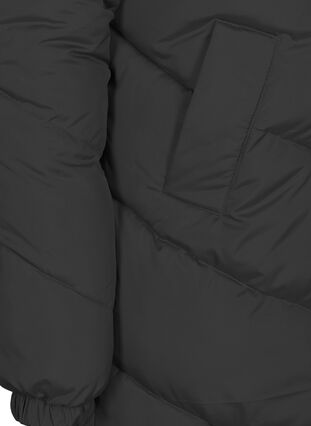 Lange jas met hoge hals, Black, Packshot image number 3