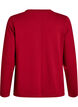 Jersey blouse met ronde hals, Rood, Packshot image number 1