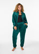 Losvallende fluwelen broek, Groen, Model image number 0