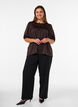 Blouse en satin avec n&oelig;uds et manches au coude, Marron, Model image number 1