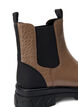 Large - Bottine Chelsea croco en cuir, Pine Bark, Packshot image number 3