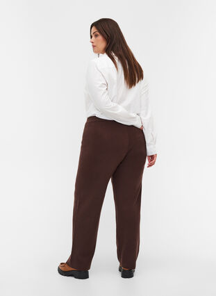 Pantalon en tricot avec cordon de serrage, Coffee Bean, Model image number 1