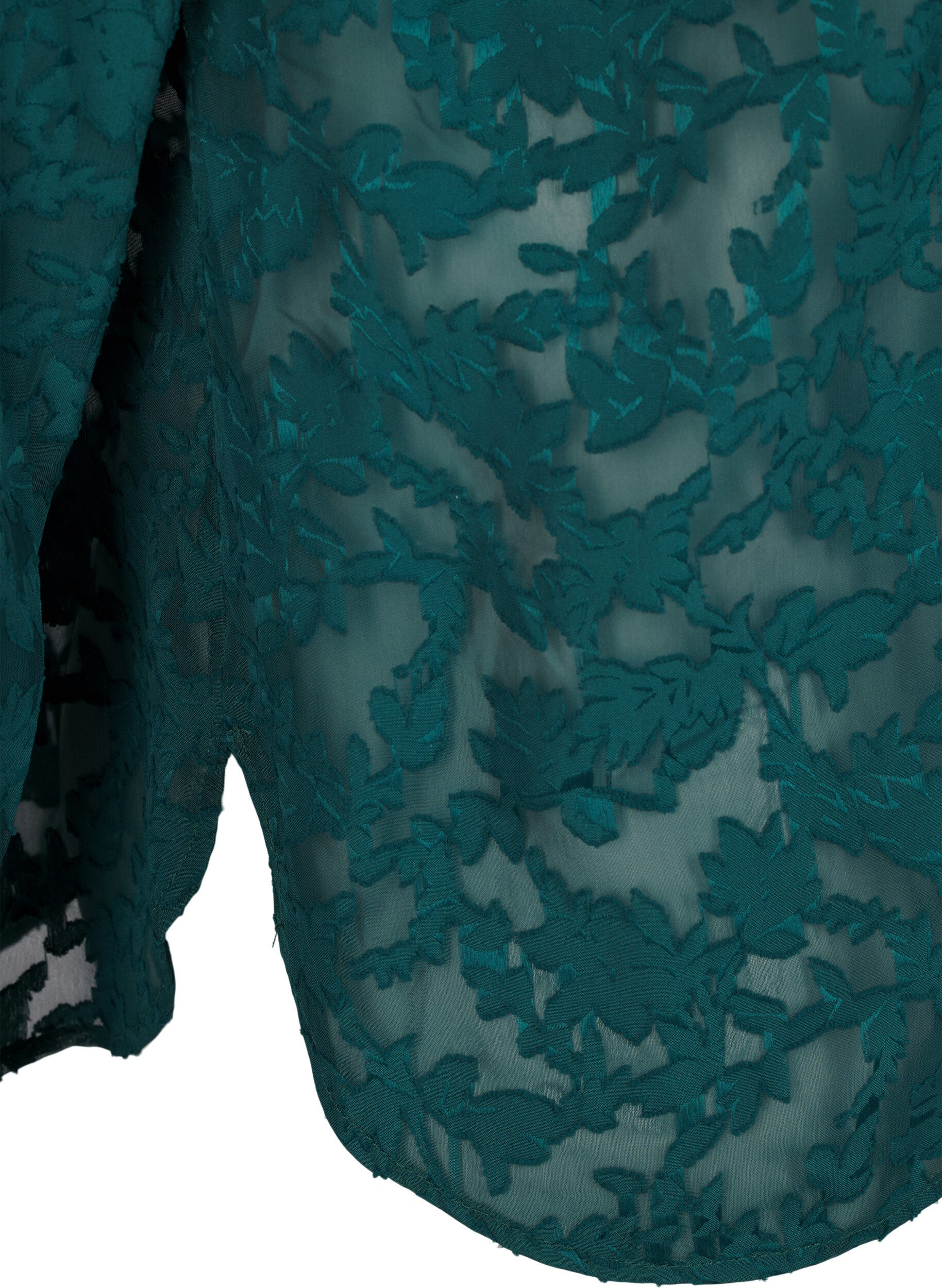 ZizziJacquard overhemd met knopen, Rain Forest, Packshot image number 3