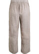 Linnen en viscose broek met losse pasvorm, Bruin, Packshot image number 1