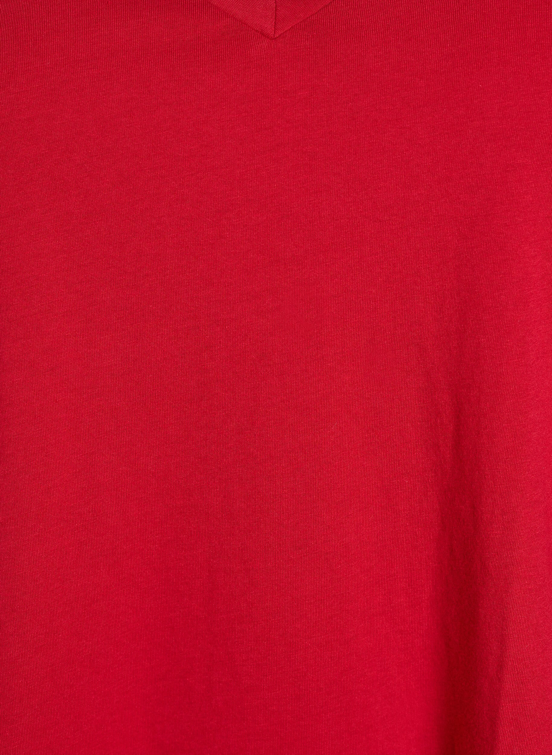 ZizziKatoenen T-shirt met korte kanten mouwen, Rood, Packshot image number 2