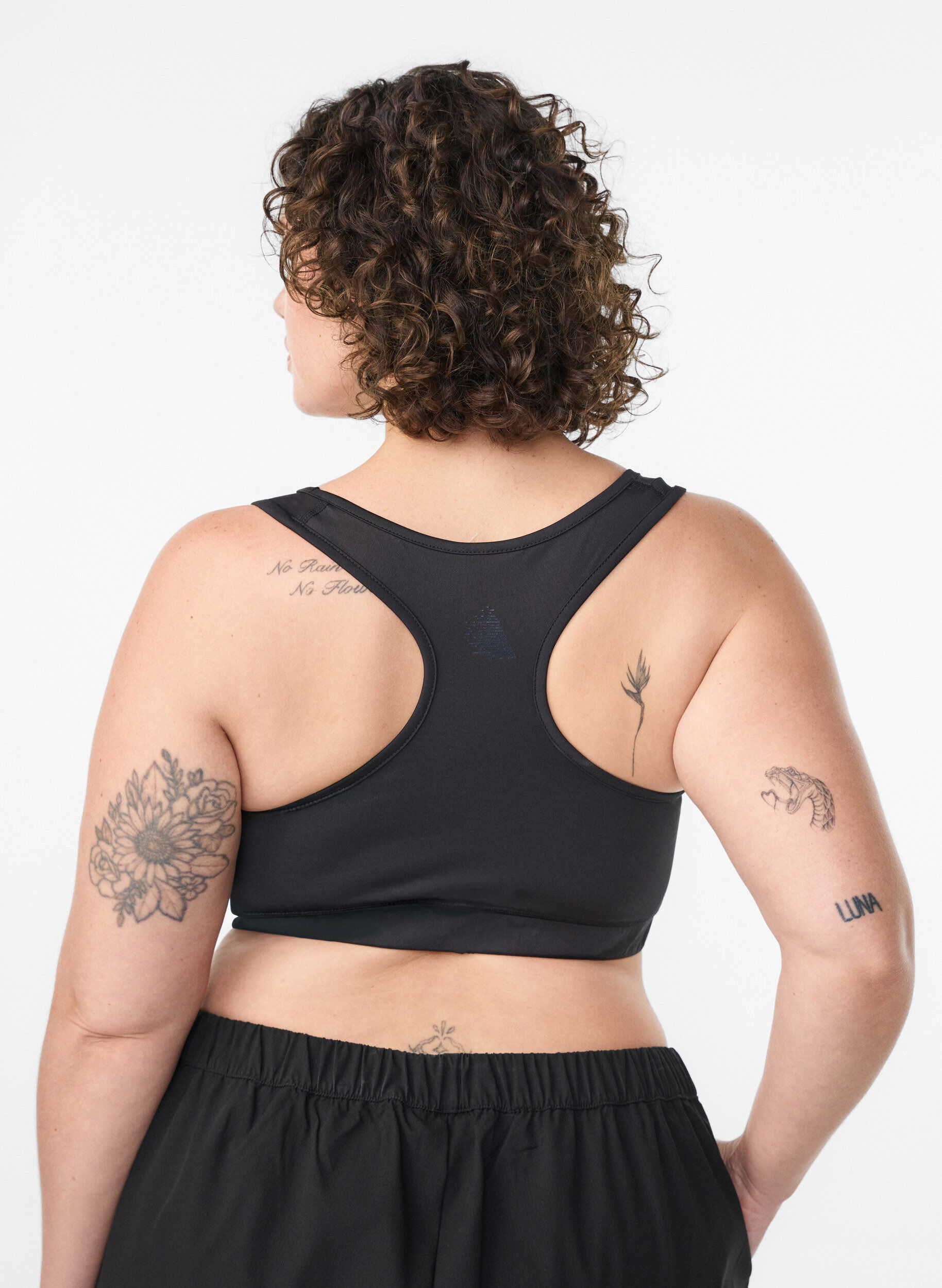 ZizziBrassi&egrave;re de sport avec dos nageur, Noir, Model image number 2