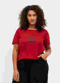 Katoenen t-shirt met opdruk op de voorkant, Tango Red LOS , Model