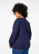 Sweatshirt met verhoogde tekstdesign, Blauw, Model image number 2