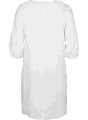 Robe en viscose avec encolure en V, Bright White, Packshot image number 1