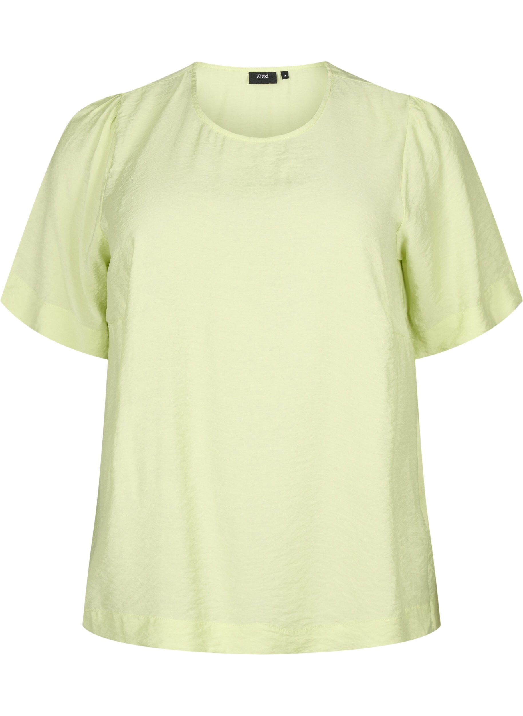 ZizziBlouse met halflange mouwen in viscose, Lily Green, Packshot image number 0