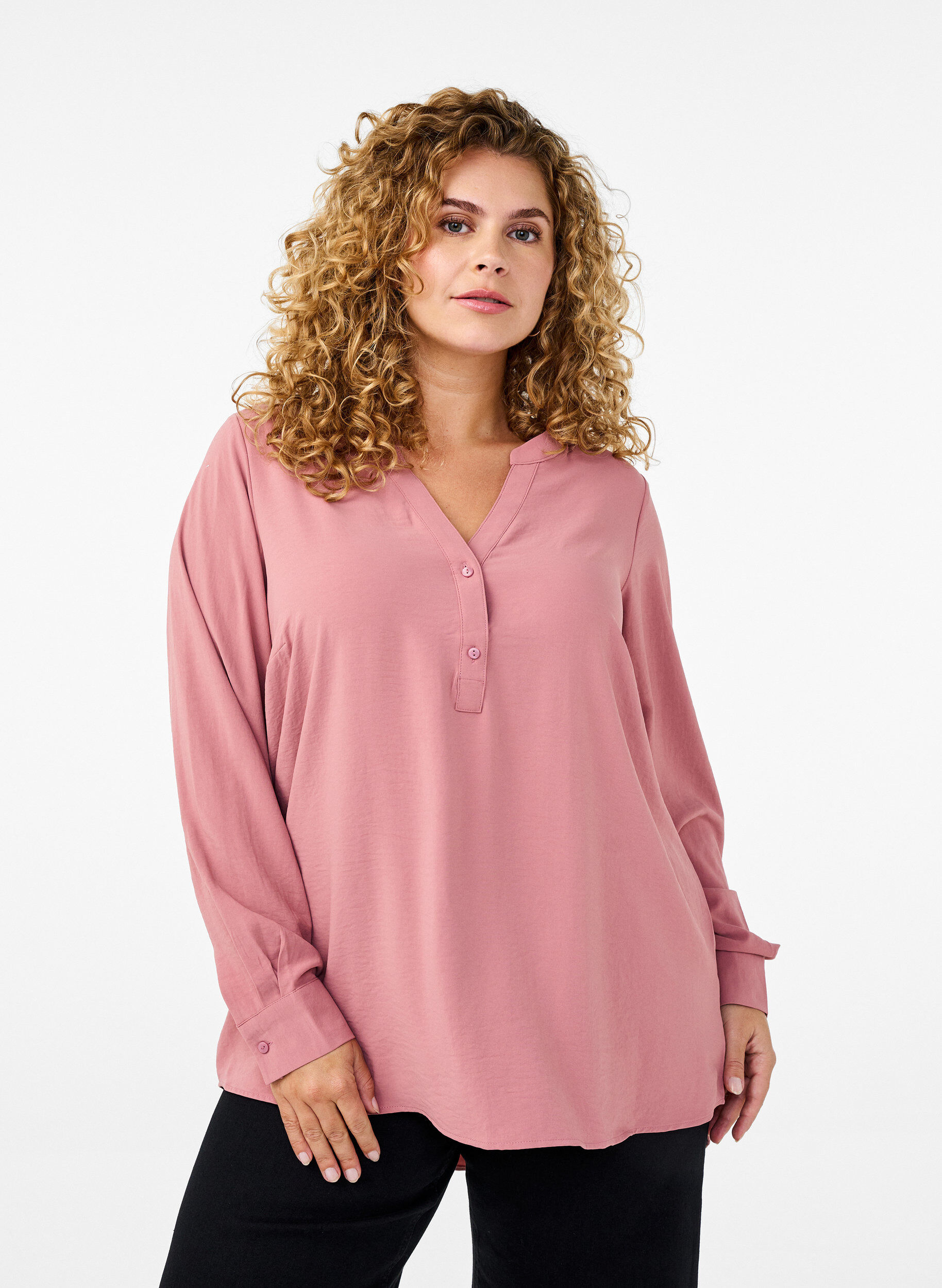 ZizziFLASH - Blouse met lange mouwen, Roze, Model image number 0