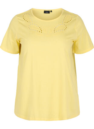 T-shirt à manches courtes avec broderie anglaise, Goldfinch Mel., Packshot image number 0