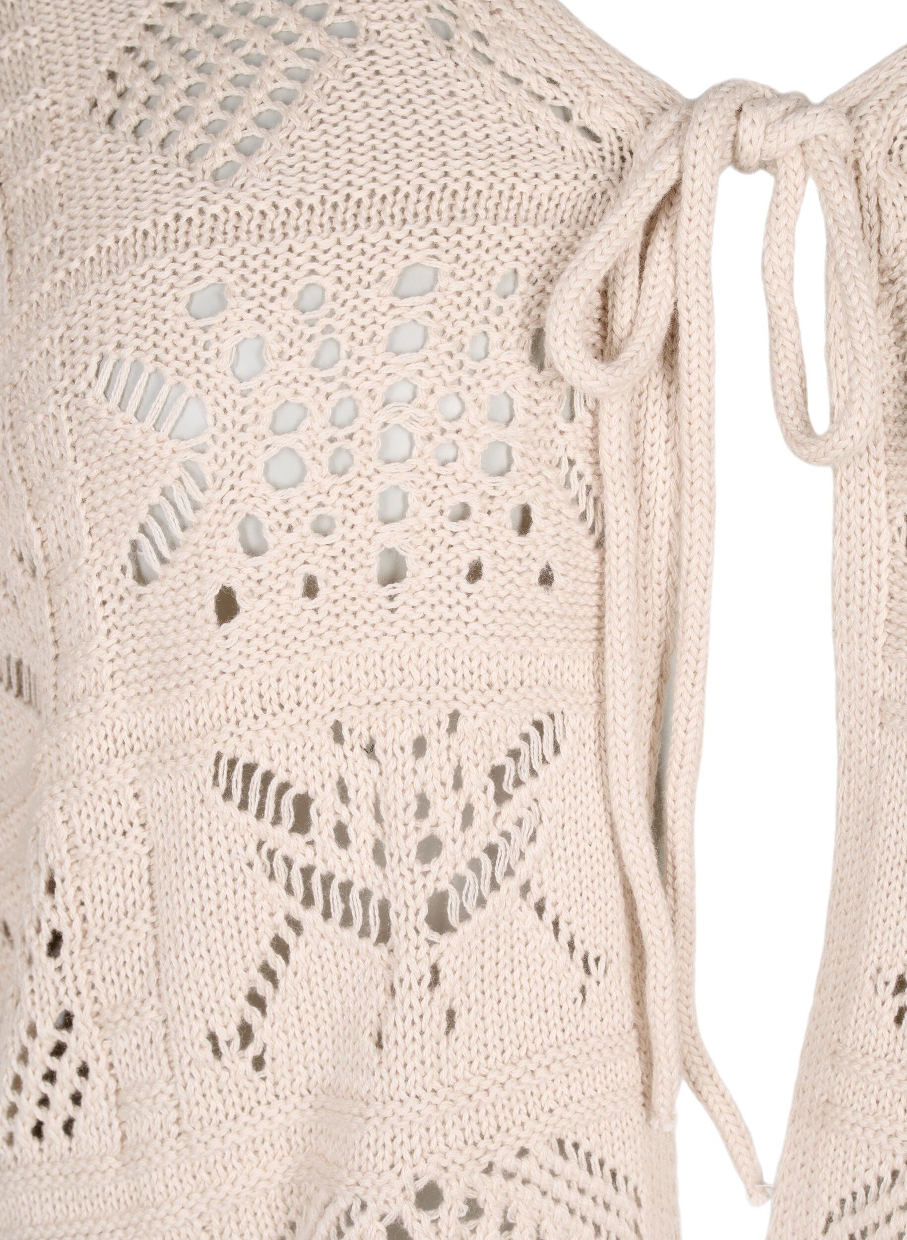 Zizzi Cardigan en tricot avec cordon, Pumice Stone, Packshot image number 2