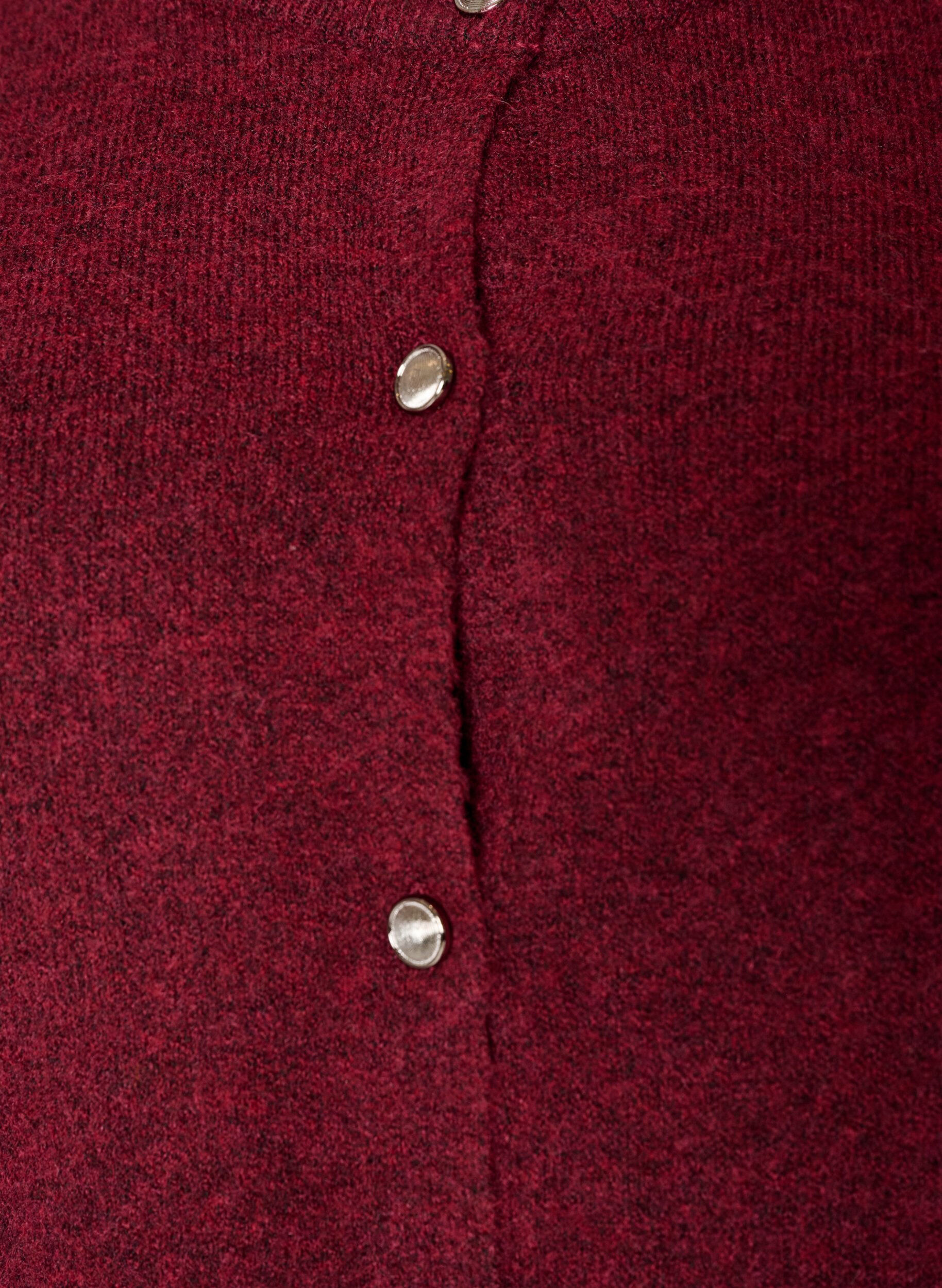 ZizziCardigan en maille avec manches courtes, Bordeaux, Packshot image number 2