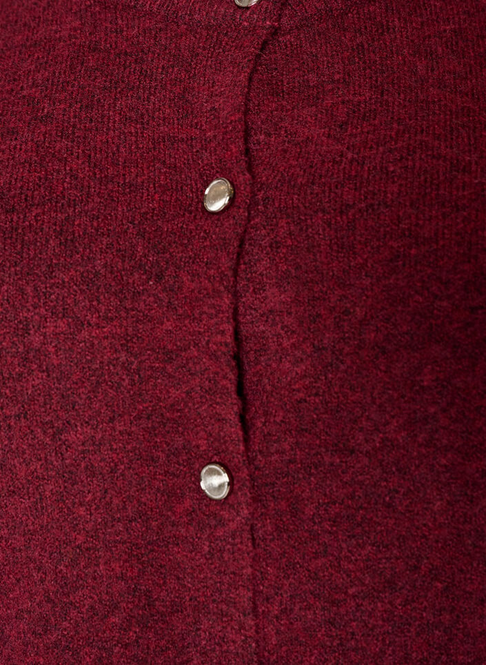 Cardigan en maille avec manches courtes, Bordeaux, Packshot image number 2