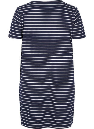 Tunique en coton à manches courtes, Blue Stripe, Packshot image number 1