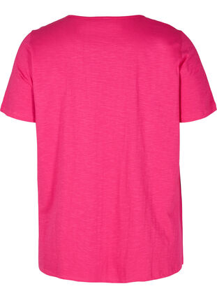 T-shirt met korte mouwen en broderie anglaise, Fuchsia Purple, Packshot image number 1