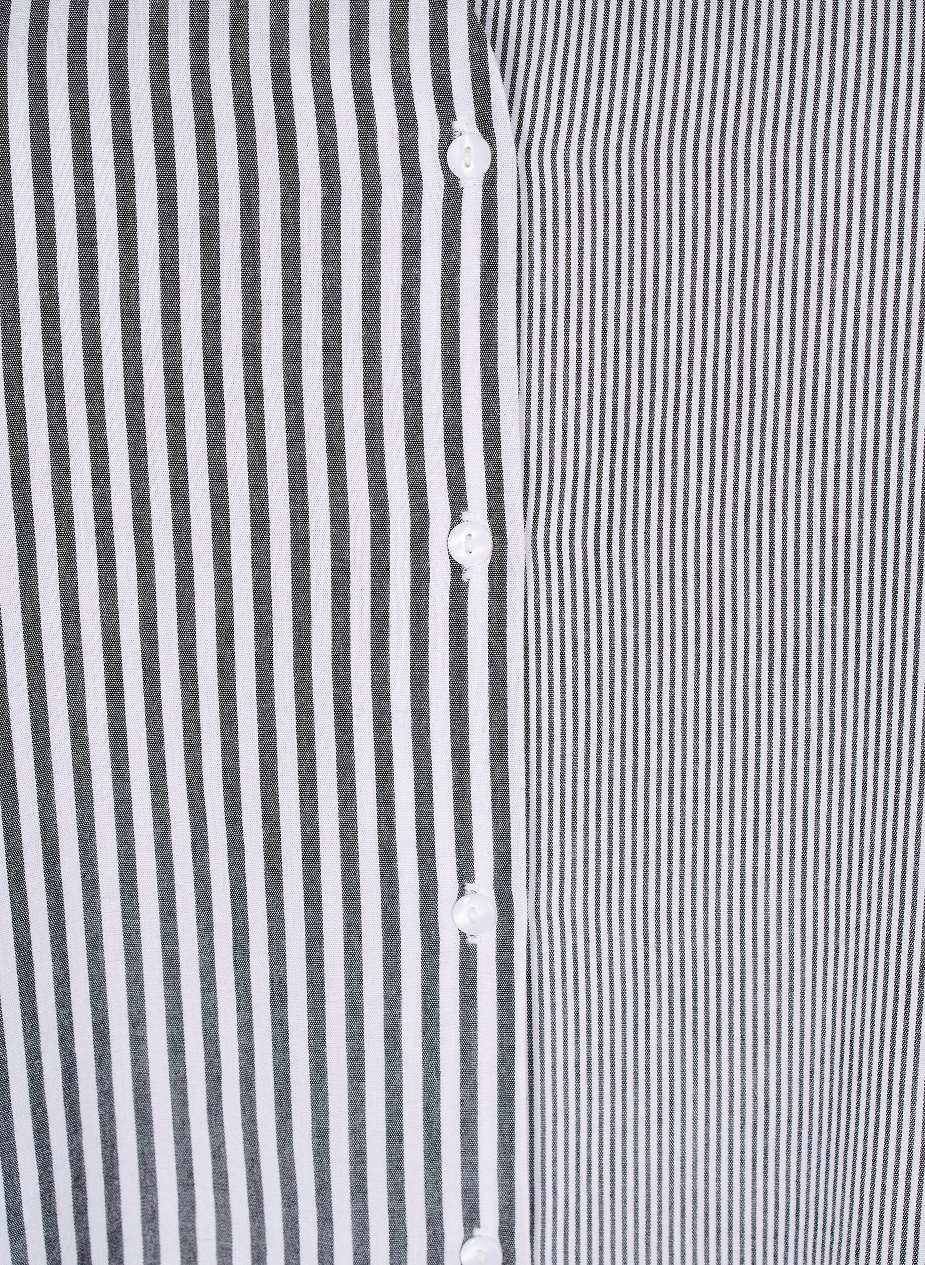 ZizziGestreepte tuniek met 3/4 mouwen, Zwart, Packshot image number 2