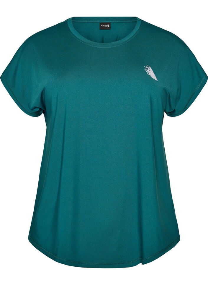 Effen gekleurd trainingsshirt, Groen, Packshot image number 0