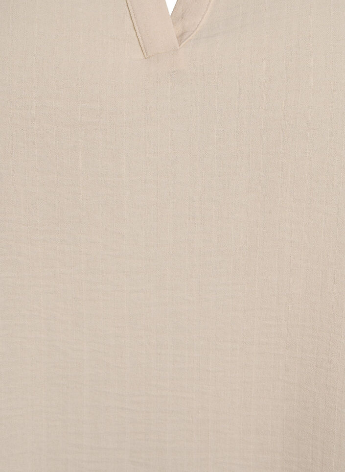 Luchtige blouse met korte mouwen, Beige, Packshot image number 2