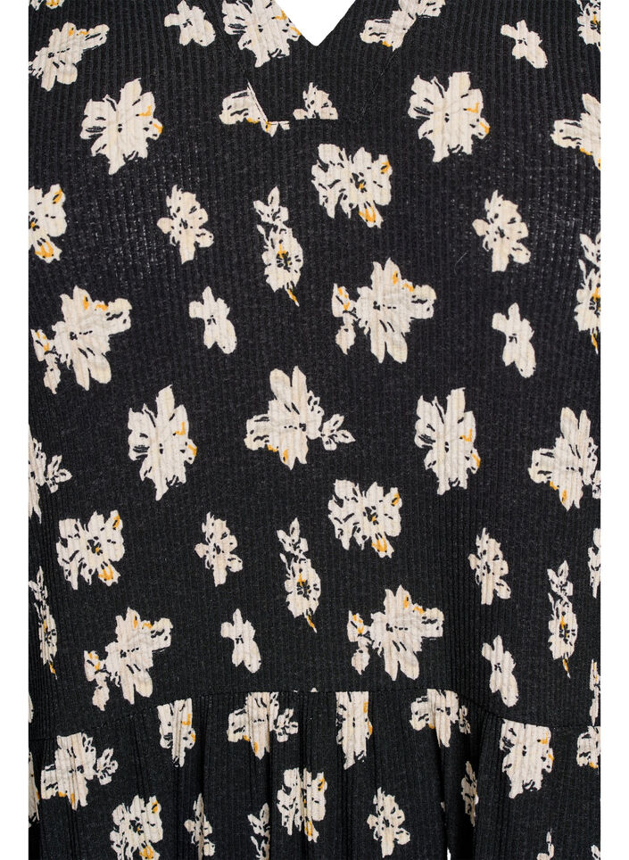 Robe &agrave; motifs avec empi&egrave;cements, Noir, Packshot image number 2