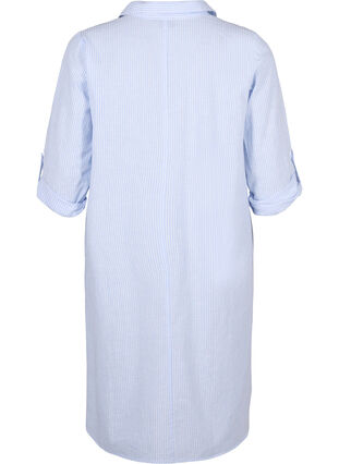 Robe rayée en coton et lin, Serenity Wh. Stripe, Packshot image number 1