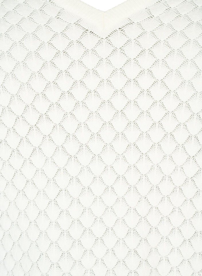 Trui met structuurpatroon van biologisch katoen	, Cloud Dancer, Packshot image number 2