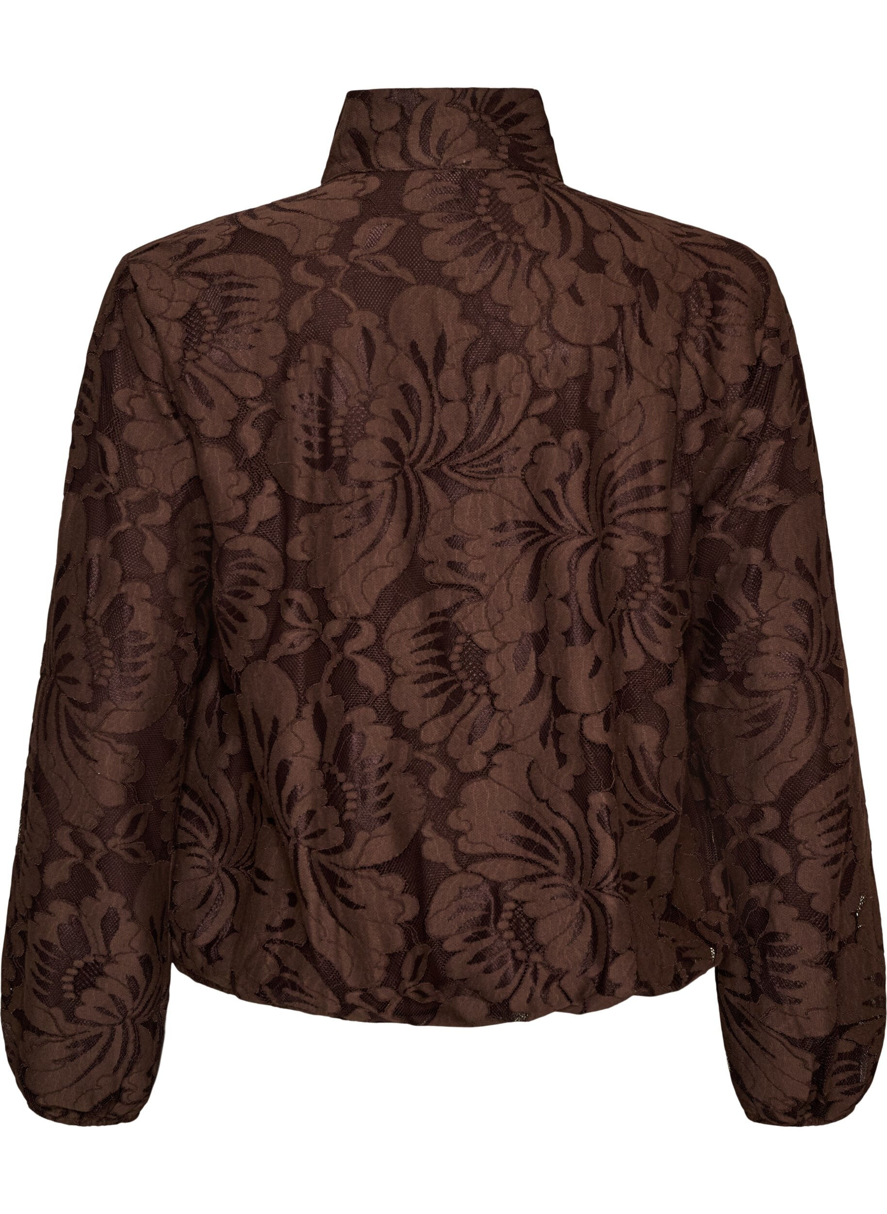 ZizziBomber en jacquard floral, Marron, Packshot image number 1