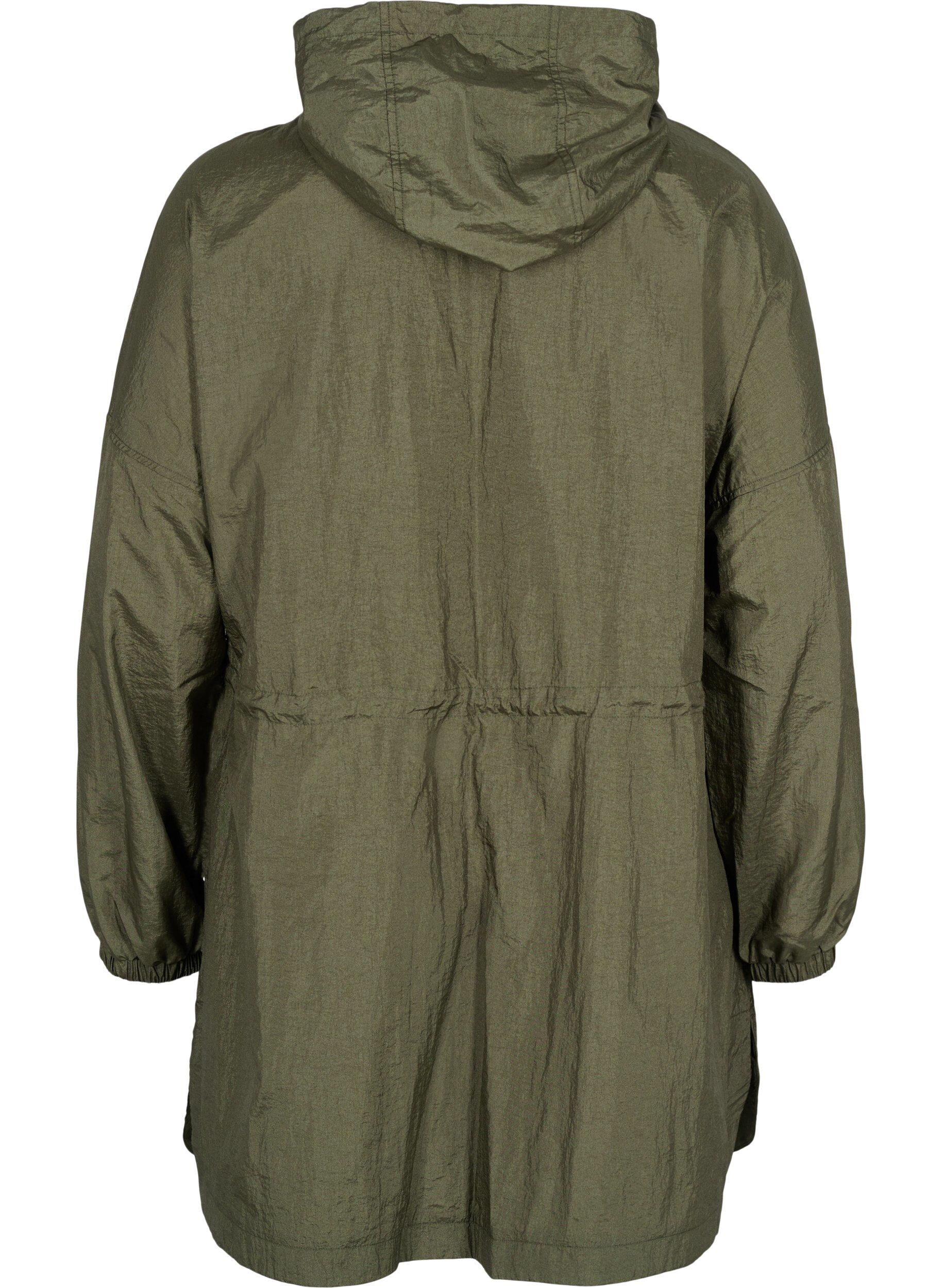 ZizziLange anorak met capuchon en zak, Grape Leaf, Packshot image number 1