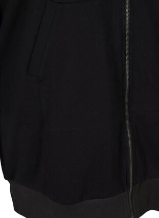 Lang katoenen sweat vest, Black, Packshot image number 3