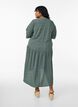 Robe midi de forme A avec manches courtes, Vert foncé, Model image number 2
