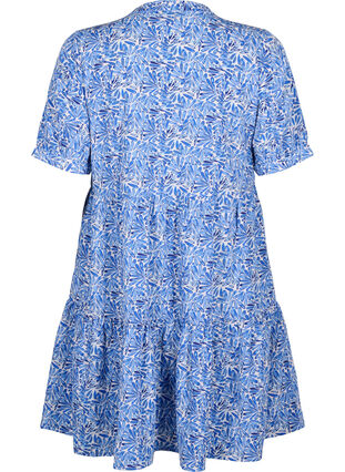Flash - Bedrukte A-lijn jurk, White Blue AOP, Packshot image number 1