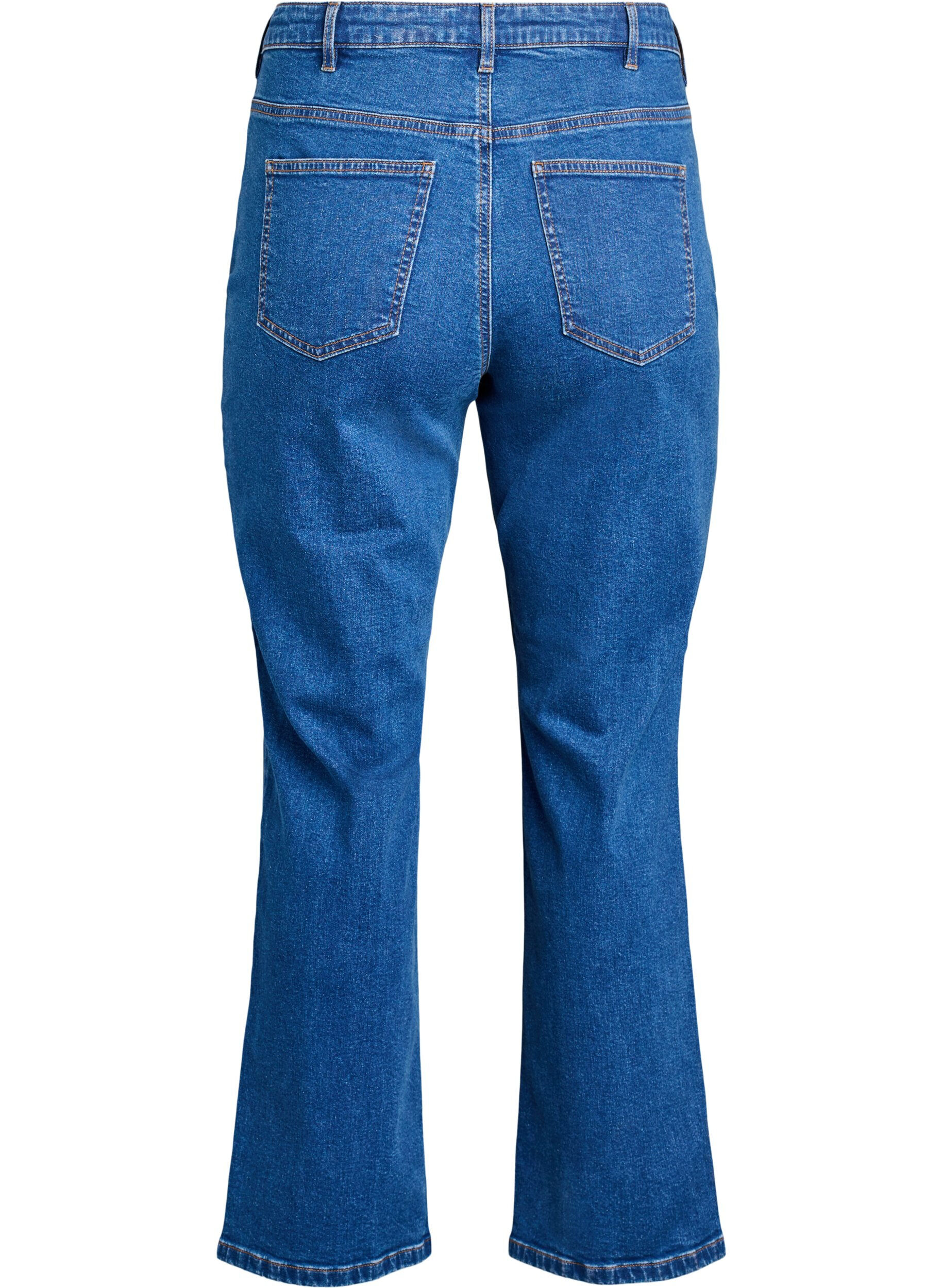 ZizziHigh-waisted Gemma jeans met een regular fit, Blauw, Packshot image number 1